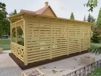 Веранда "Маранта XXL" 3х6 открытого типа по акции «Все включено» №5