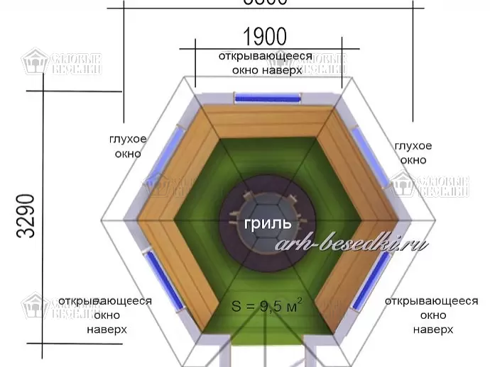 Гриль домик Premium "Bell"  9,5 м 2