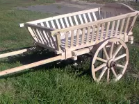 Деревянная телега, берёза