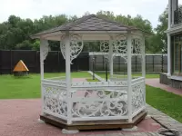 Беседка ажурная \"Белая ковка\"