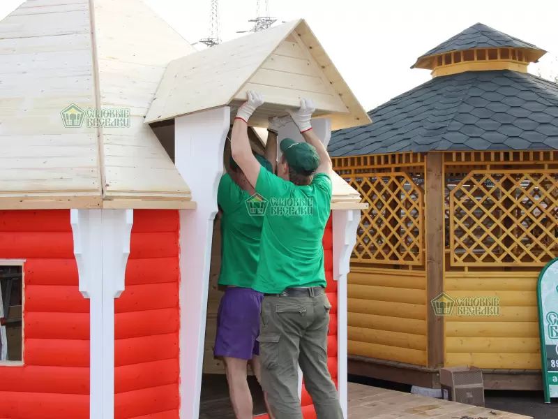 Сборка шестигранного гриль домика под ключ Сборка шестигранного гриль домика под ключ