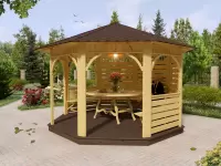 Беседка восьмигранная "Фортуна" по акции все включено №2
