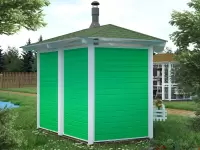 Беседка с местом под барбекю