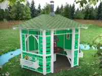 Беседка с местом под барбекю