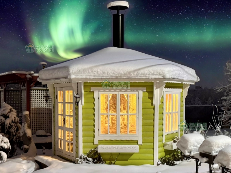 Гриль-беседка "Лайм" 9,5 м 2