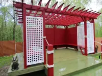 БОЛЬШАЯ ПЕРГОЛА ПОД КУПЕЛЬ (АРТ: 7012) от производителя СК «Садовые беседки»