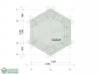 Шестигранная рубленая беседка