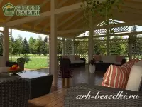 Деревянная веранда "Летний сад" 6х9м