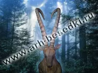 Скульптура из дерева "Горный козел"