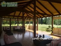 Веранда деревянная "Калифорния" 6х9м