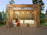 Пергола или беседка-пергола в стиле LOFT