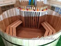 Купель офуро с подогревом D=2200 мм. ЛИСТВИННИЦА