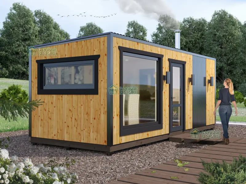 Баня ”Скандинавия” с увеличенной комнатой отдыха