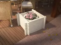 Деревянное кашпо для цветов