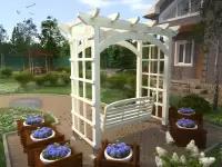 Качель из дерева фото вид сзади