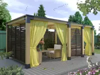 Веранда в стиле лофт из бруса фото № 4