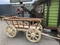 Телега из дерева под старину средняя
