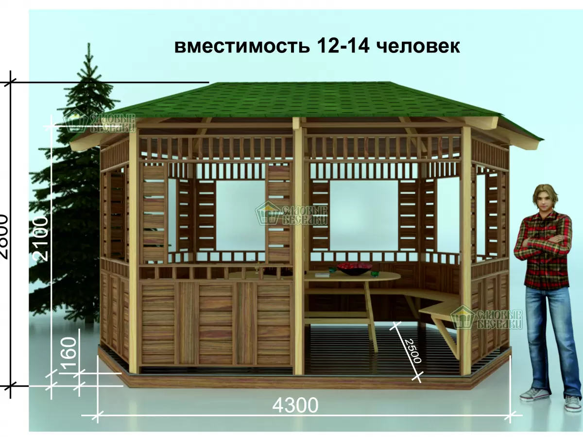 Беседка по акции все включено \&quot;Зодчий -3\&quot;