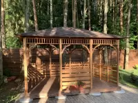 Беседка по индивидуальному проекту фасад