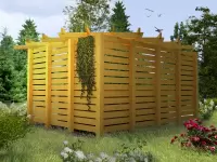 Угловая пергола из дерева №5