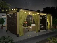 Веранда в стиле лофт из бруса фото № 6