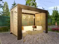 Пергола в стиле LOFT красивые фото