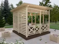 Беседка "Маранта L" 3х3 открытого типа по акции «Все включено» №5