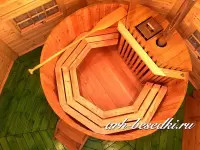 Купель офуро с подогревом D=2200 мм. ЛИСТВИННИЦА