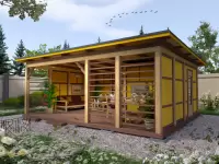 Беседка-веранда Сакура 5,5х7м №3