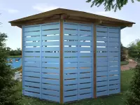 Беседка в современном стиле "Лазурная" вид сзади 2