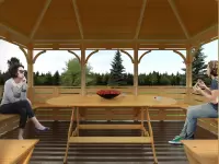 Беседка для дачи "Династия" 3х4 интерьер 2