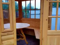 Беседка застекленная, цвет \"Сосна\"