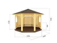 Беседка восьмигранная "Фортуна" по акции все включено №6