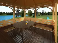 Беседка "Сосновая" 3х3 интерьер