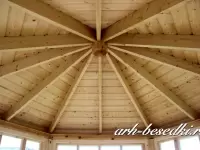 Беседка шестиугольная с остеклением