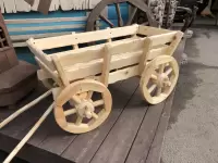 Садовая декоративная телега, макет телеги из дерева
