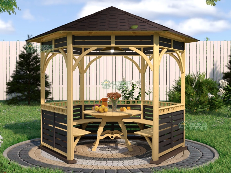  Беседка для дачи Летняя красивое фото 2