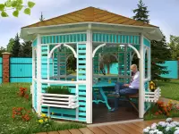 Беседка восьмиугольная \"Лазурная\"
