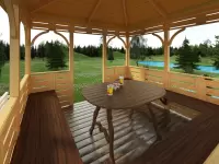 Беседка "Сосновая" 3х3 интерьер фото 2