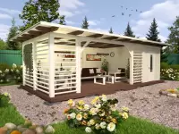 Беседка-веранда Астра 3,5х8м №1