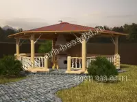 Беседка бревенчатая из массива сосны