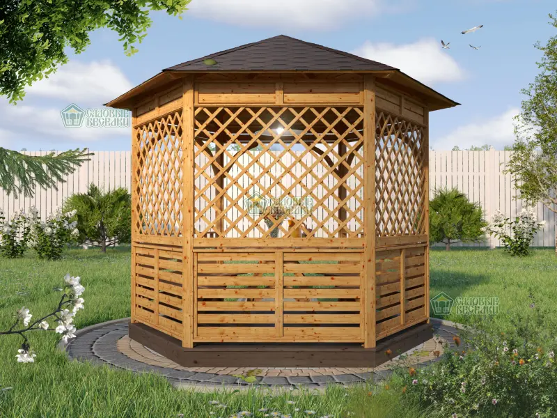 Беседка Архангельская цвет Орех