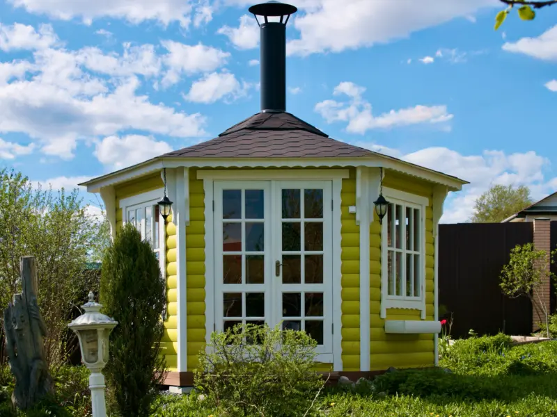 Гриль беседка из дерева Лайм 9,5м2 №1