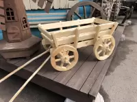 Садовая декоративная телега, макет телеги из дерева