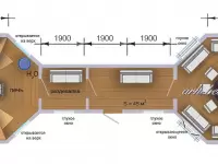 Банный комплекс "Баня+ гриль домик" 45 м2.