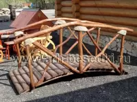 Мостик деревянный декоративный 110х250х140