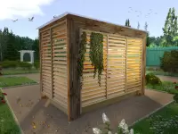 Пергола (беседка-пергола) вид сзади