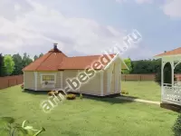 Гриль домик Premium «Гранд 4» Комбинированный 24 м2.