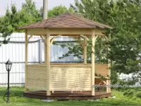 Беседка "Плетенка" шестигранная Архангельская