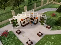 Белая угловая пергола №6